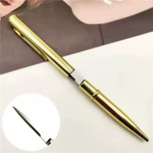 Tactical Pen Knife for Self-Defense | EDC Pen Ballpoint Pen - Gold