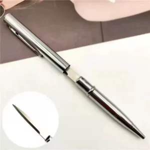 Tactical Pen Knife for Self-Defense | EDC Pen Ballpoint Pen - silver