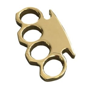 Mirror polished brass knuckles mirror hand support four-finger boxing gloves broken window self-defense EDC tool