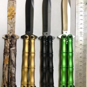 Bamboo Handle Butterfly Knife - C