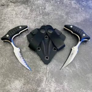 Bee Stinger Double Sheath Version Push dagger - Full edge + full teeth