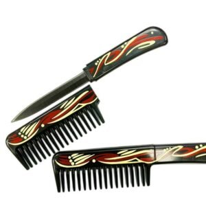 Hidden Self Defense Weopens Comb Knife Bohemian Green
