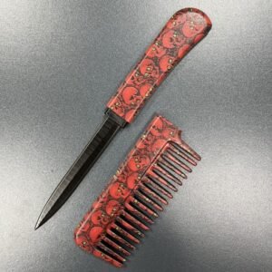 Hidden Self Defense Weopens Comb Knife White Bones