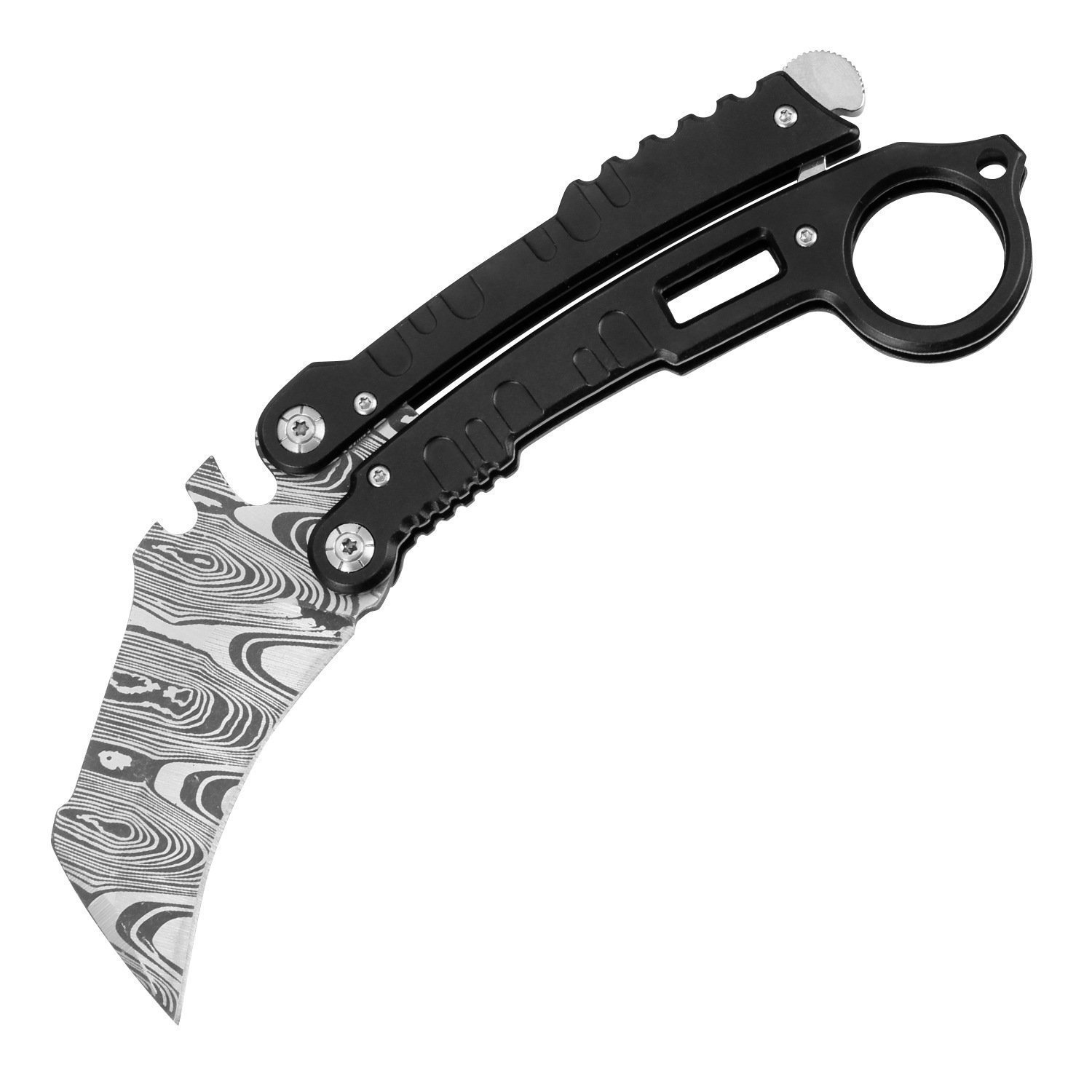 O1CN01QszkMz1l1fir6a29J_2213996994759-0-cib.jpg Karambit Knife Camping Tactical Knife High Hardness Etched Butterfly Claw Knife Handmade Knife