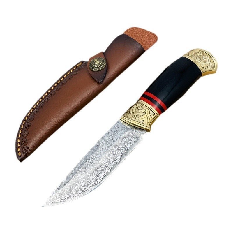 O1CN01j07Kp61uFiSYHkS0Z_2216013276008-0-cib-1.jpg Fenglin Damascus steel high hardness outdoor portable straight knife wilderness survival knife