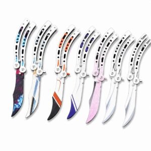 Cuchillo de entrenamiento CSGO Butterfly Slaughter BALISONG actualizado