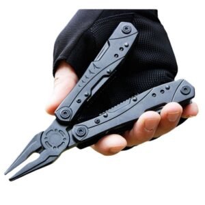 Alicates plegables negro herramienta multifuncional exterior multifuncional