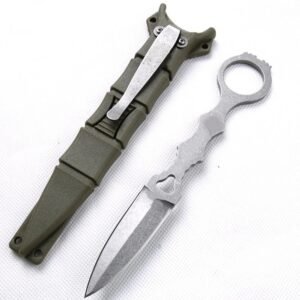 Cuchillo de caza compacto – Cuchillo EDC de supervivencia de cuchilla fija con funda