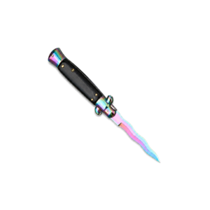 Cuchillo de estilete de hoja de onda de colores – Kit de cuchillo automático de Flick con manijas mixtas