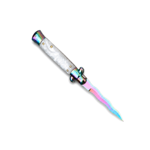 Cuchillo de estilete de hoja de onda de colores – Kit de cuchillo automático de Flick con manijas mixtas