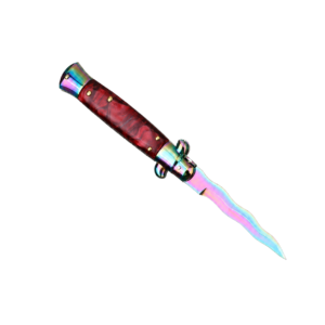 Cuchillo de estilete de hoja de onda de colores – Kit de cuchillo automático de Flick con manijas mixtas