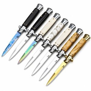 Clásica cuchilla italiana de estilete – Kit de cuchillo automático de Flick con estilos de cuchilla mixta