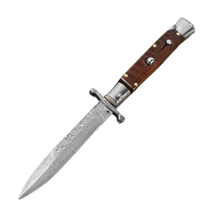 Cuchillo italiano de estilete de la mafia de Damasco – Patron Saint Style