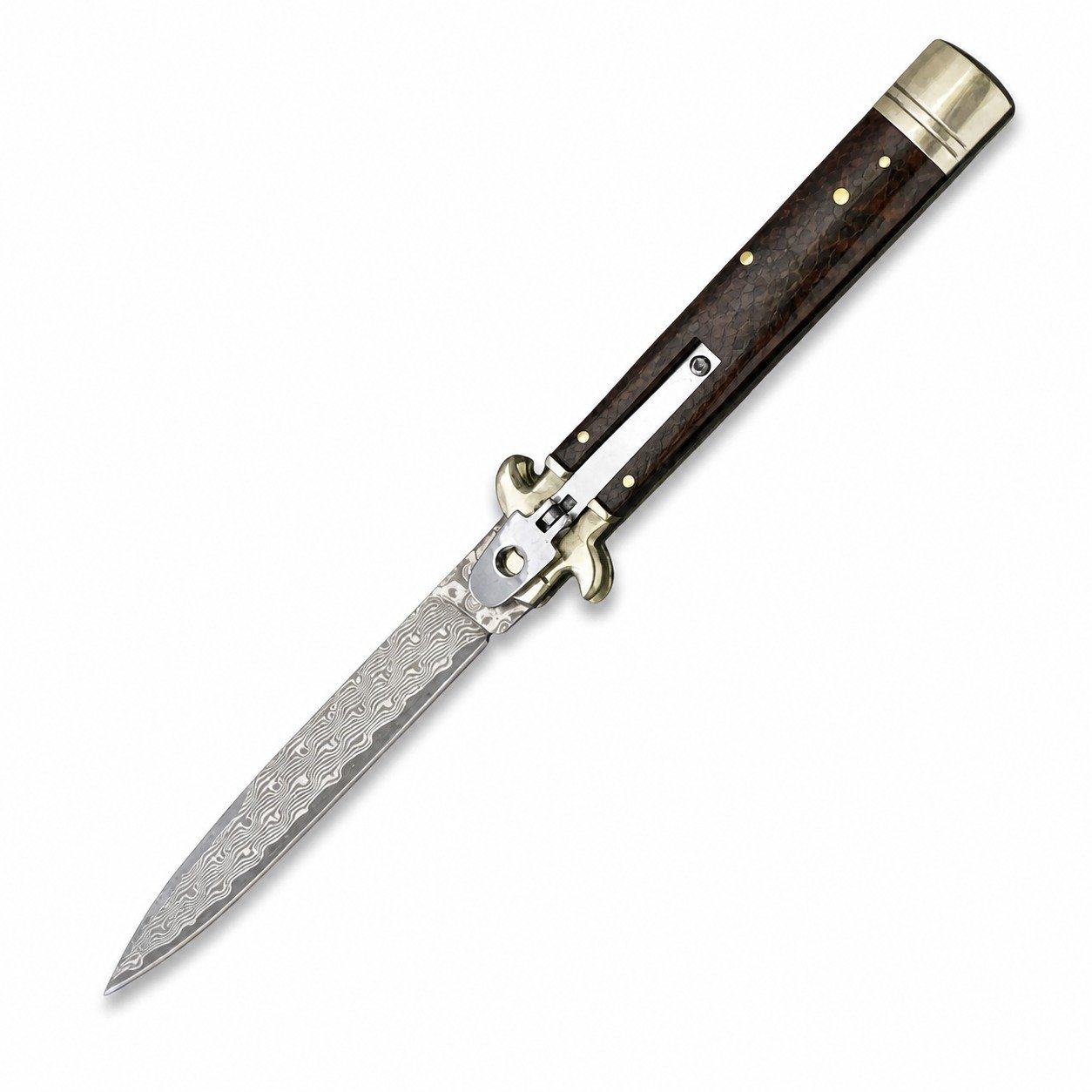 44715-main-white-clean.jpg 9 pulgadas de piel de serpiente mango de madera Damasco estilete cuchillo