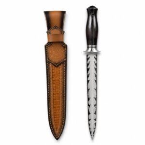 Cuchillo de cuchilla fija de doble filo de la espada del demonio