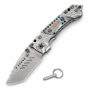 . T1 cuchillo plegable pesado con mango azul-final