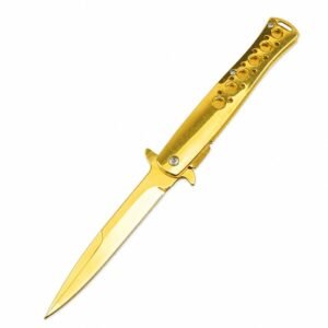 M10 Espada pez oro plegable cuchillo plegable
