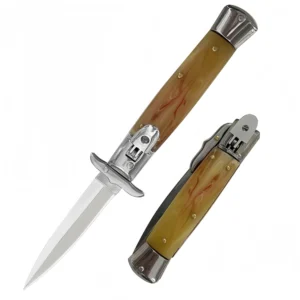 Cuchillo de puntal de cuchillo automático Flick – Classic italiano estilo mango de cuerno