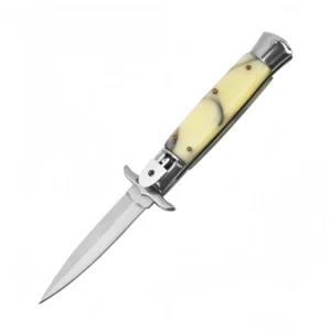 9 pulgadas de cuchillo italiano de estilete – mango de resina amarilla