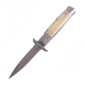 Cuchillo de aguja de hueso amarillo – Diseño de patrones de dragón